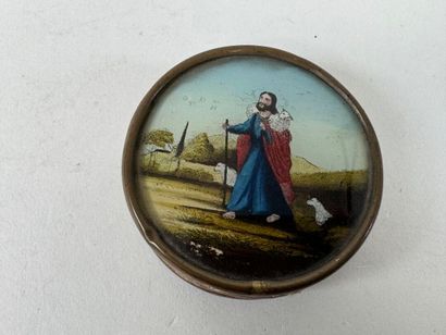 École, XIXe.
Le berger.
Petite boîte circulaire...