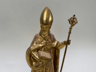 Carved and gilded wood and stucco subject...