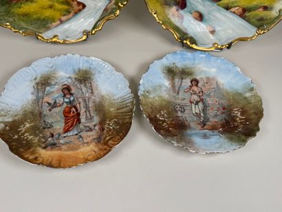 S.C.D in Limoges.
Pair of polychrome and...