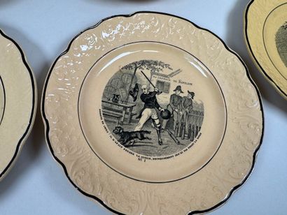 SARREGUEMINES.
Series of eleven fine earthenware...