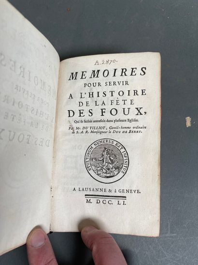 Du Tilliot, Mémoires pour servir à l'histoire...