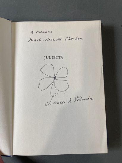 [Envoi avec dessin] Louise de Vilmorin, Julietta.
Exemplaire...