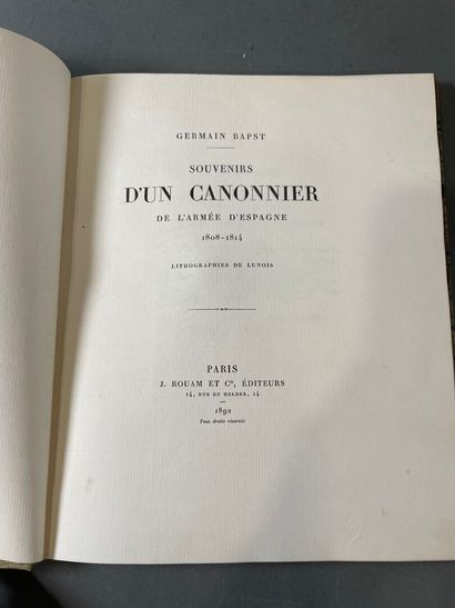 Germain Bapst, Souvenirs d'un canonnier de...