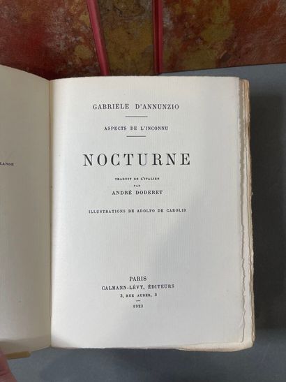 Gabriele d'Annunzio, Nocturne.
Paris, Calmann-Lévy,...