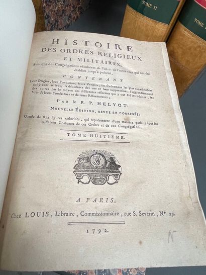 Helyot, Histoire des ordres religieux et...