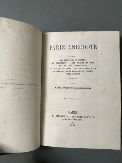 Alexandre Privat d'Anglemont, Paris Anecdote.
Paris,...