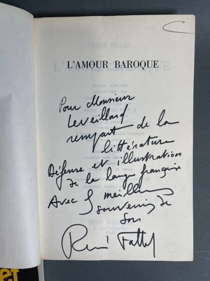 [Envoi] René Fallet, 5 volumes with dispatch....