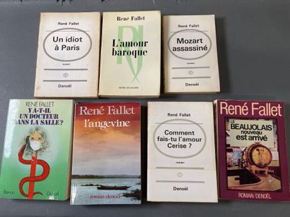 [Envoi] René Fallet, 7 volumes with dispatch...