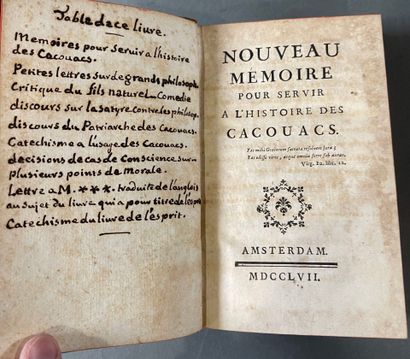 [Cacouacs, réfutation des lumières] Intéressant...