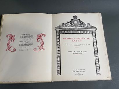 Testament de Louis XVI & Testament de Marie-Antoinette....