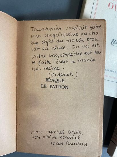 [Envoi] Jean Paulhan, 4 books with dispatch...
