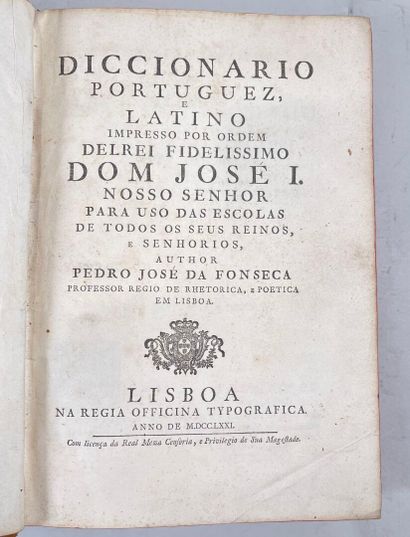 Da Fonseca, Pedro Jose Diccionario portuguez...
