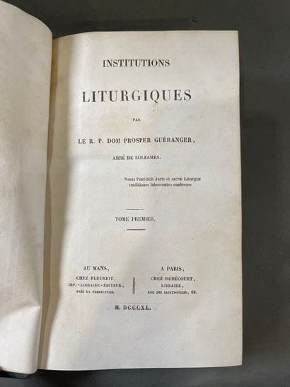 Dom Prosper Guéranger, abbé de Solesmes,...