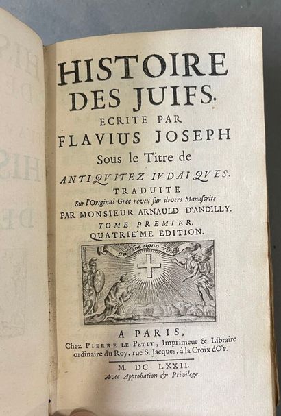 [Reliure aux armes] Arnauld d'Andilly, Histoire...