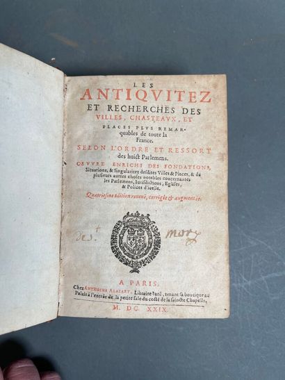 Antoine du Chesne, Les antiquités et recherches...