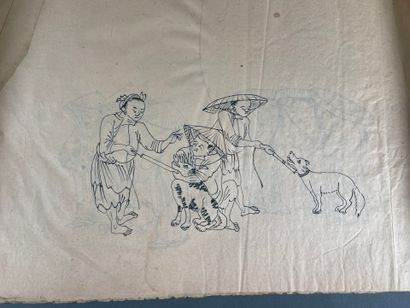 [Japan] Set of Japanese engravings and drawings...