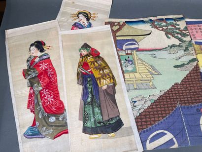 [Japan] Set of Japanese engravings and drawings...