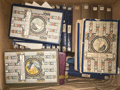 About 60 Hachette almanacs, 1890s/1900s/...