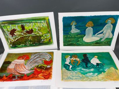 Pierre Cadiou, Flatbed portfolio containing...