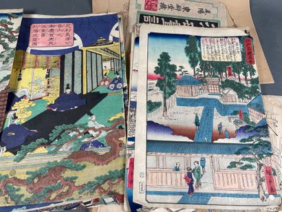[Japan] Set of Japanese engravings and drawings...