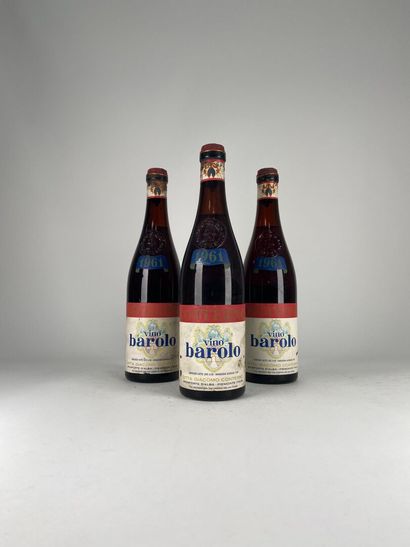 BAROLO.
Giacomo Conterno.
1961. 3 bt. (H...