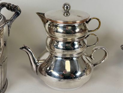 Silver-plated lot including :
- CAILLAR BAYARD.
A...