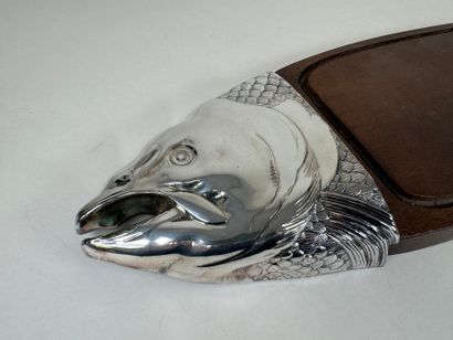 Large molded wood and metal presentation...