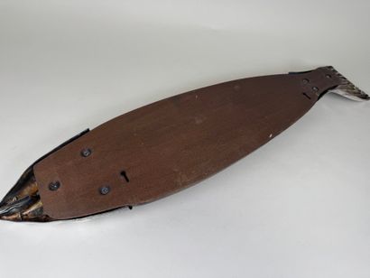 Large molded wood and metal presentation...