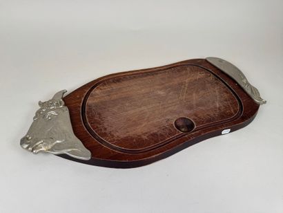 Large molded wood and metal presentation...