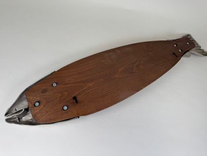 Large molded wood and metal presentation...