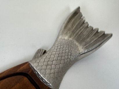 Large molded wood and metal presentation...