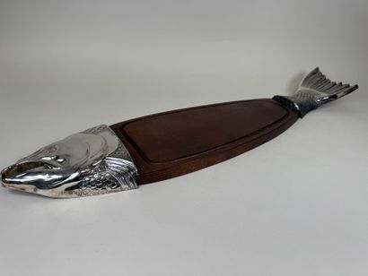 Large molded wood and metal presentation...