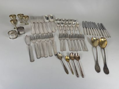 BOULENGER.
Silver-plated table service set...