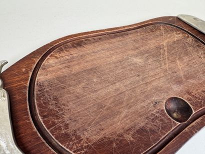 Large molded wood and metal presentation...