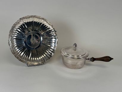 CHRISTOFLE.
Tripod silver-plated bowl, the...