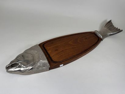 Large molded wood and metal presentation...