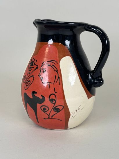 Ignacio BUXO Y GOU (1860-1944)
Ceramic pitcher,...