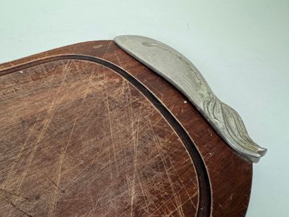 Large molded wood and metal presentation...