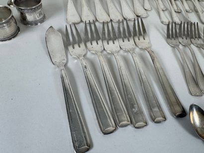 BOULENGER.
Silver-plated table service set...