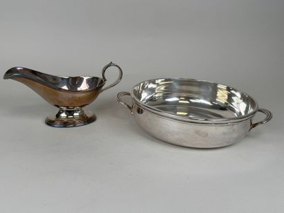 Silver-plated lot including :
- a vegetable...