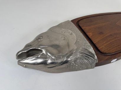 Large molded wood and metal presentation...