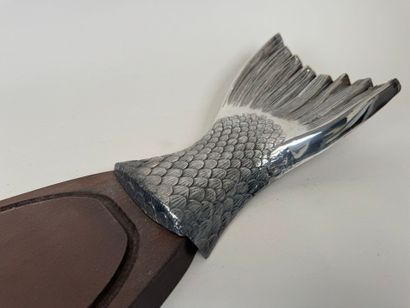 Large molded wood and metal presentation...