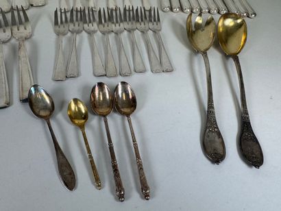 BOULENGER.
Silver-plated table service set...