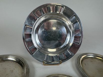 CHRISTOFLE.
Circular silver-plated bottle...
