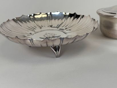 CHRISTOFLE.
Tripod silver-plated bowl, the...