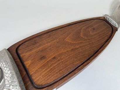 Large molded wood and metal presentation...