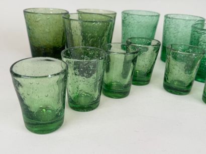 BIOT.
Part of a colored and bubbled glass...