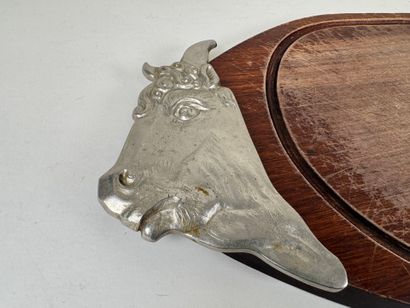 Large molded wood and metal presentation...
