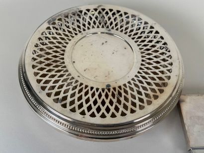 CHRISTOFLE.
Circular openwork silver-plated...