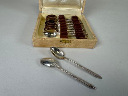 Victor SAGLIER.
Series of twelve small silver-plated...